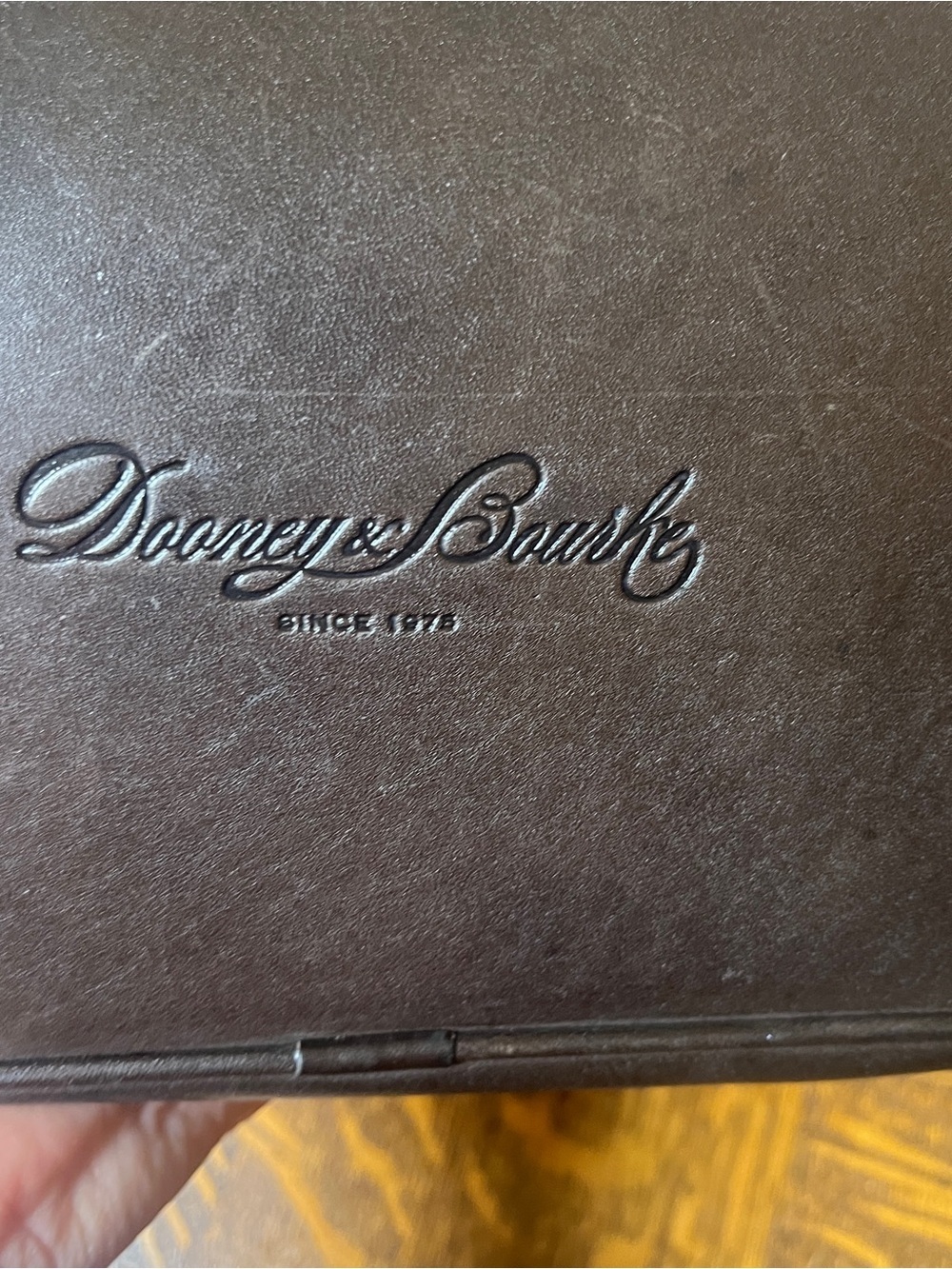 Dooney & Bourke Dark Cognac Croc-Embossed Leather Shoulder Bag w/a wallet. - Picture 4 of 12